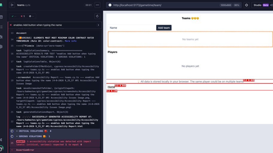 Testing A11y Using Cypress And wick-a11y Plugin  image