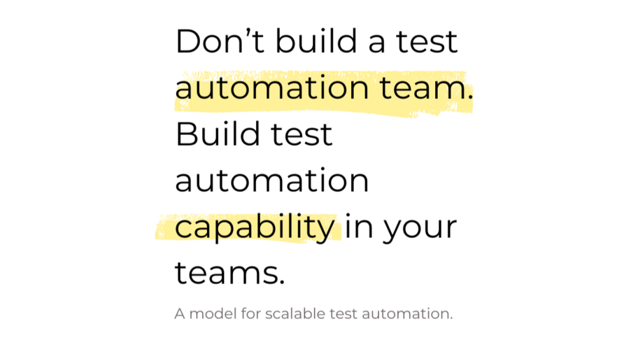 Stop Building Test Automation Teams image