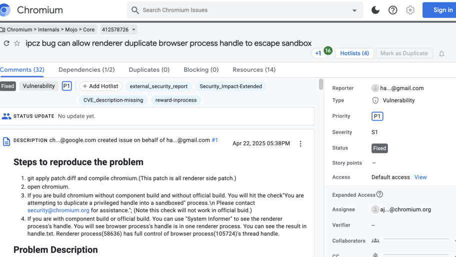  $250000 Chrome Vulnerability Rewarded image