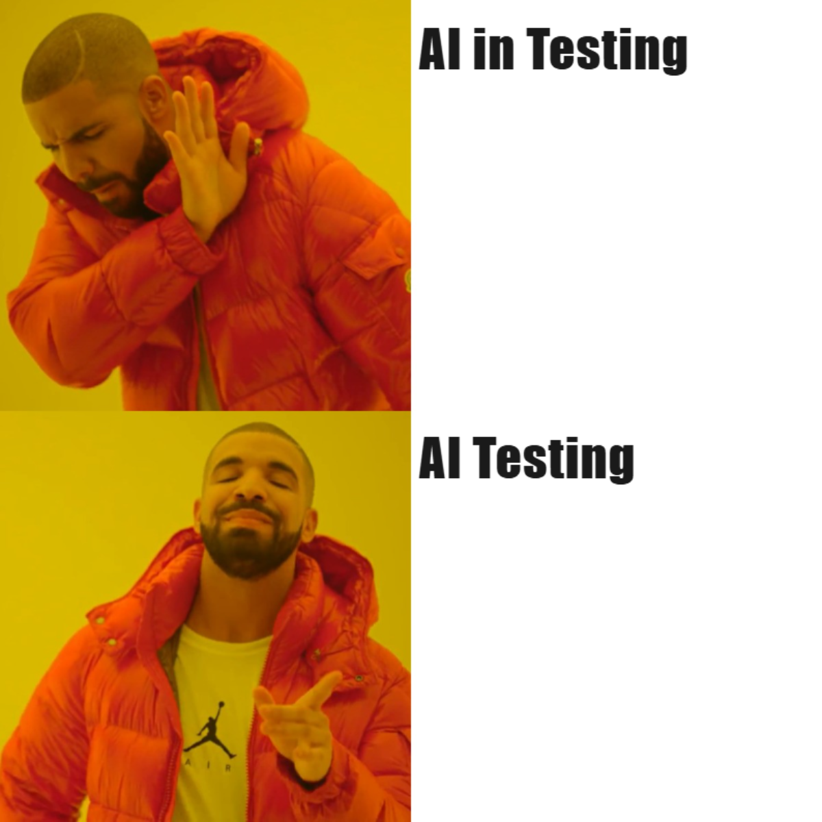 Just a few changes in verbiage, and the whole context is changed. Folks need to understand the difference between AI in Testing &amp; AI Testing/