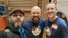 It's always great to catch up with the Postman team aka - Danny, Gbadebo and Sterling (aka Mr AI).
 image