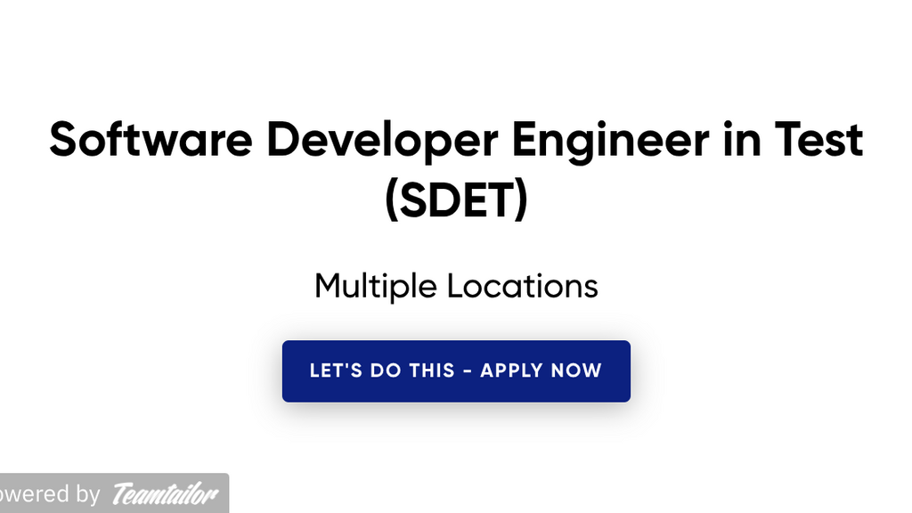 Software Developer Engineer in Test (SDET) image