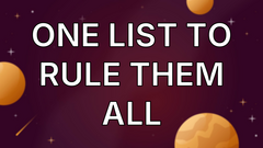 One list to rule them all image
