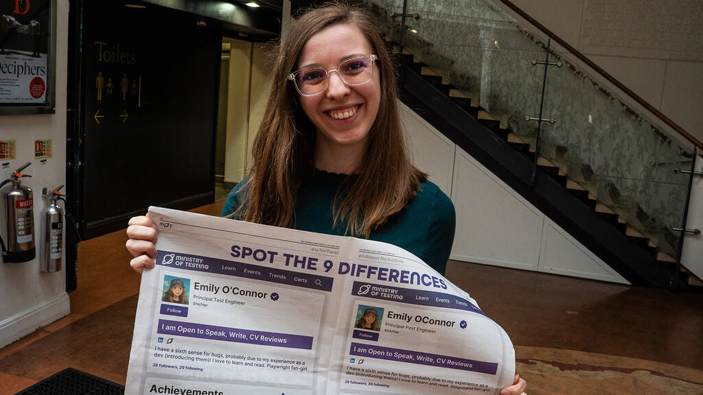 The centre spread of The Testing Planet image