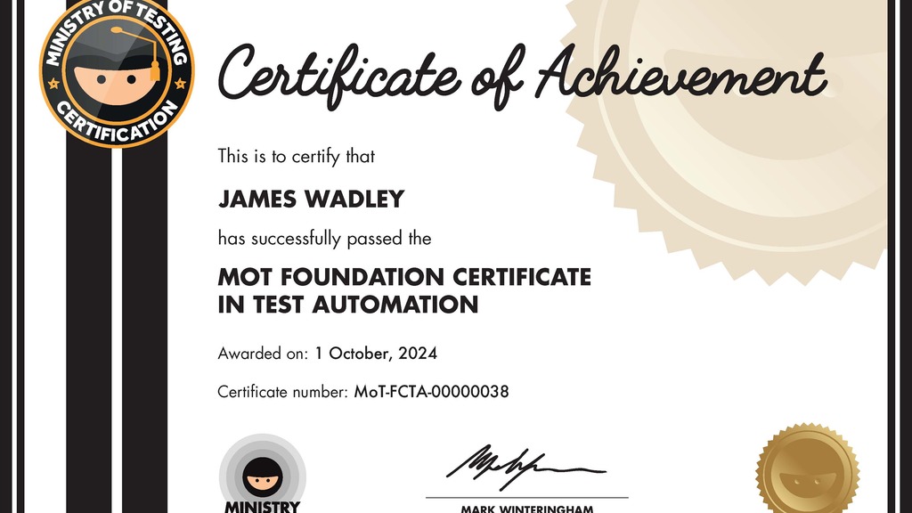 MoT Foundation Certificate in Test Automation image