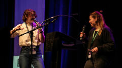 Veerle and Gwen hosting at MoTaCon, they are a great duo! image