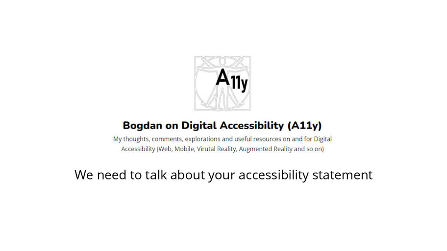We need to talk about your accessibility statement image