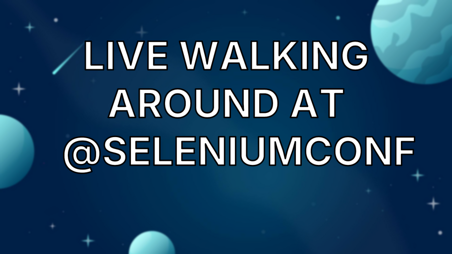 Live walking around at ‪@seleniumconf‬ image