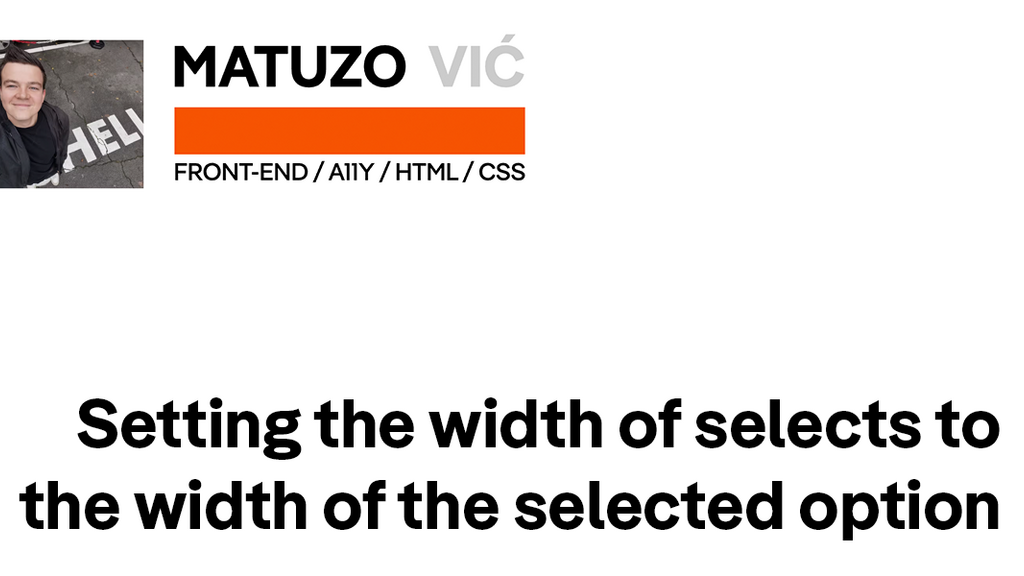 Setting the width of selects to the width of the selected option image image
