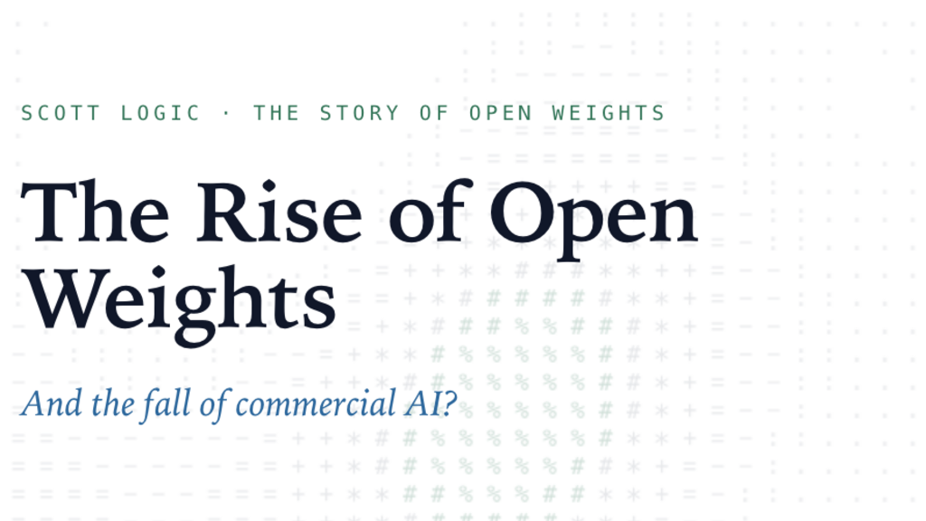 The Rise of Open Weights; And the fall of commercial AI? by Colin Eberhardt image image