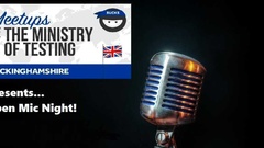 MoT Bucks meetup group decided to try something new and go for an Open Mic Night. There are short talks and songs all testing or quality related. image