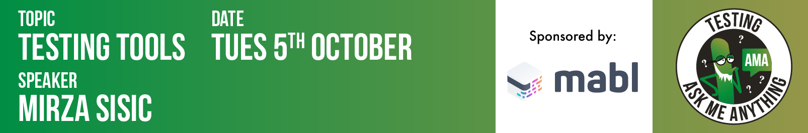 Testing Ask Me Anything - Testing Tools with Mirza Sisic banner image