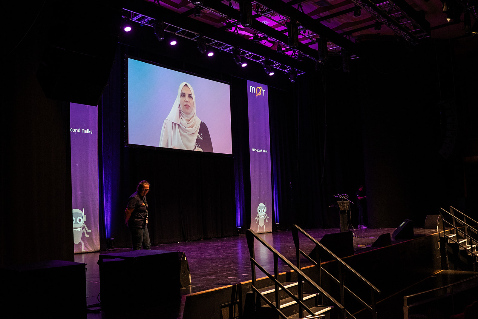 A headshot style of Mariem SAFI on the big screen.