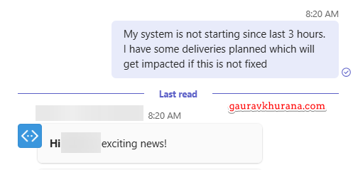 When agents have static wrong reply in support